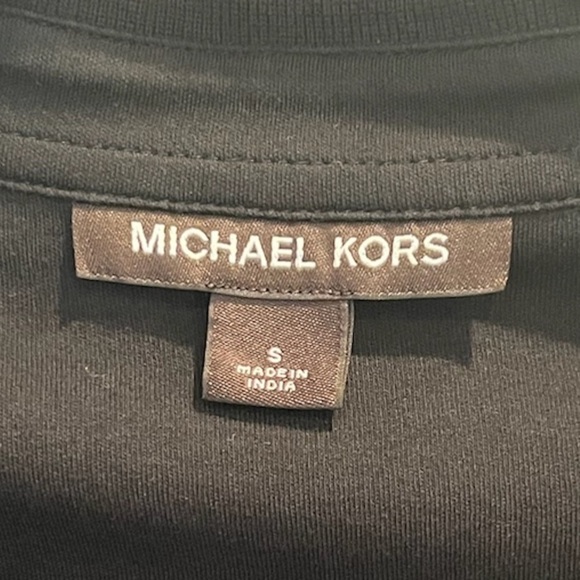 Michael Kors - Black & White Cotton Jersey Polo Shirt - Men’s Small - Picture 3 of 5